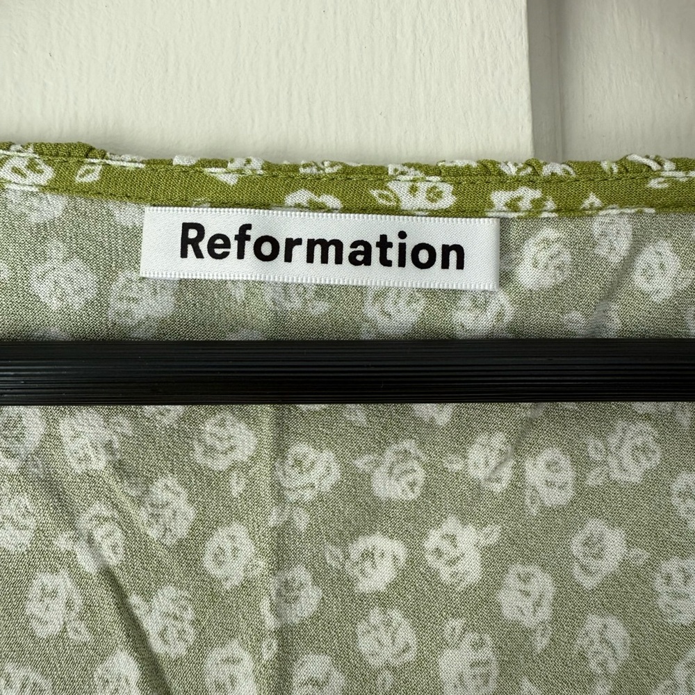 Reformation Green Floral Maxi Dress - Picture 4 of 6